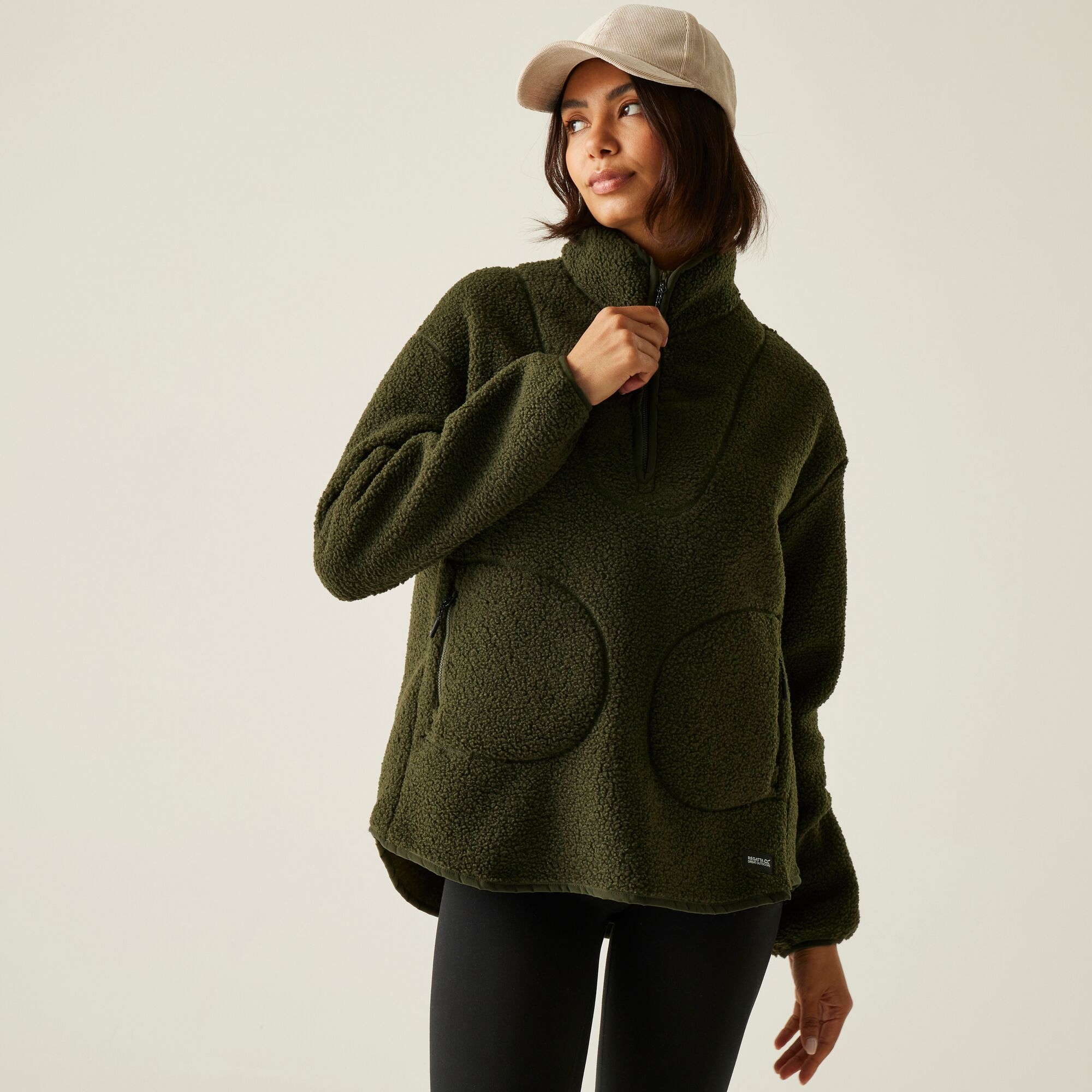 Regatta Polar damski z suwakiem 1/2 Frankie Borg Zielony