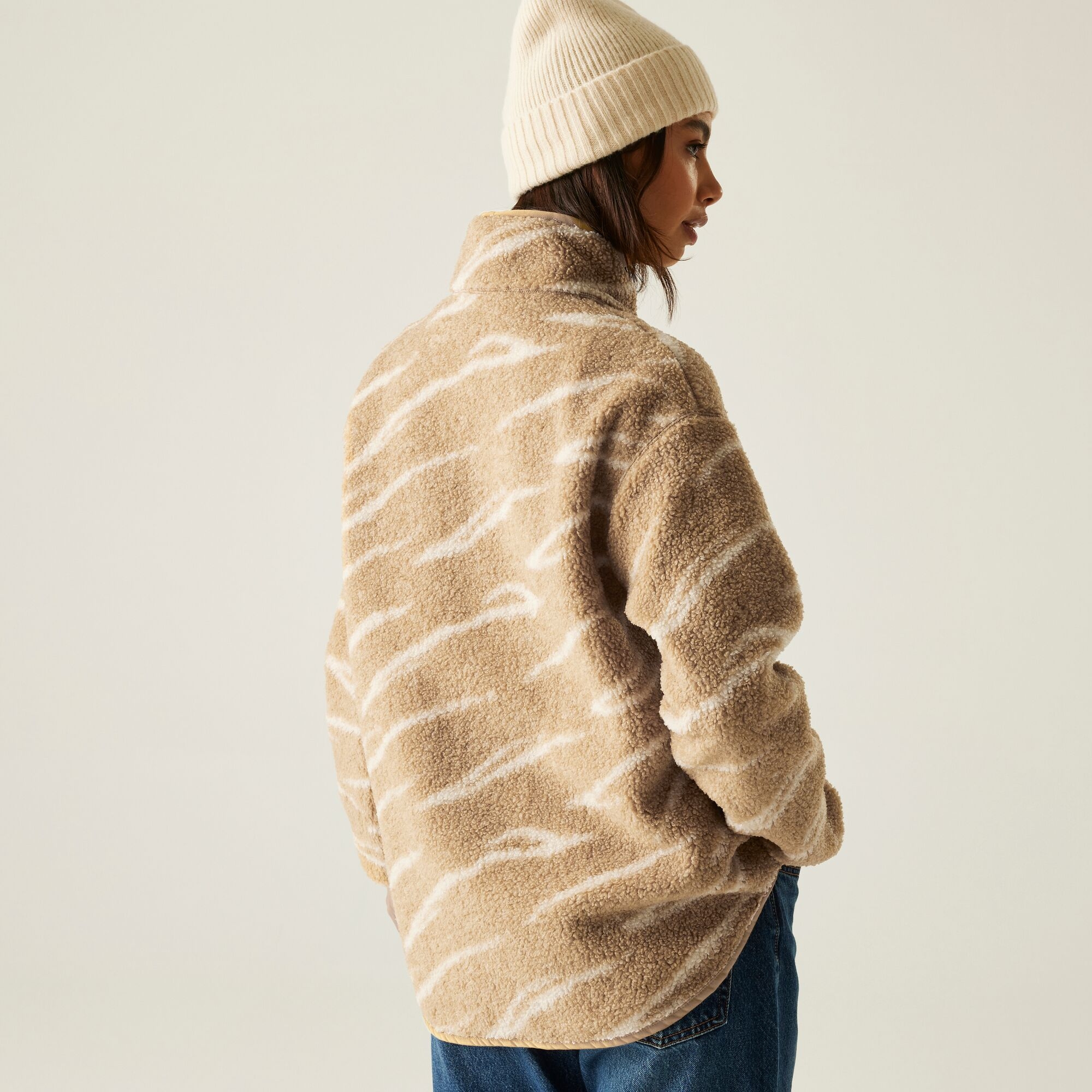 Regatta Polar damski z suwakiem 1/2 Frankie Borg Beżowy