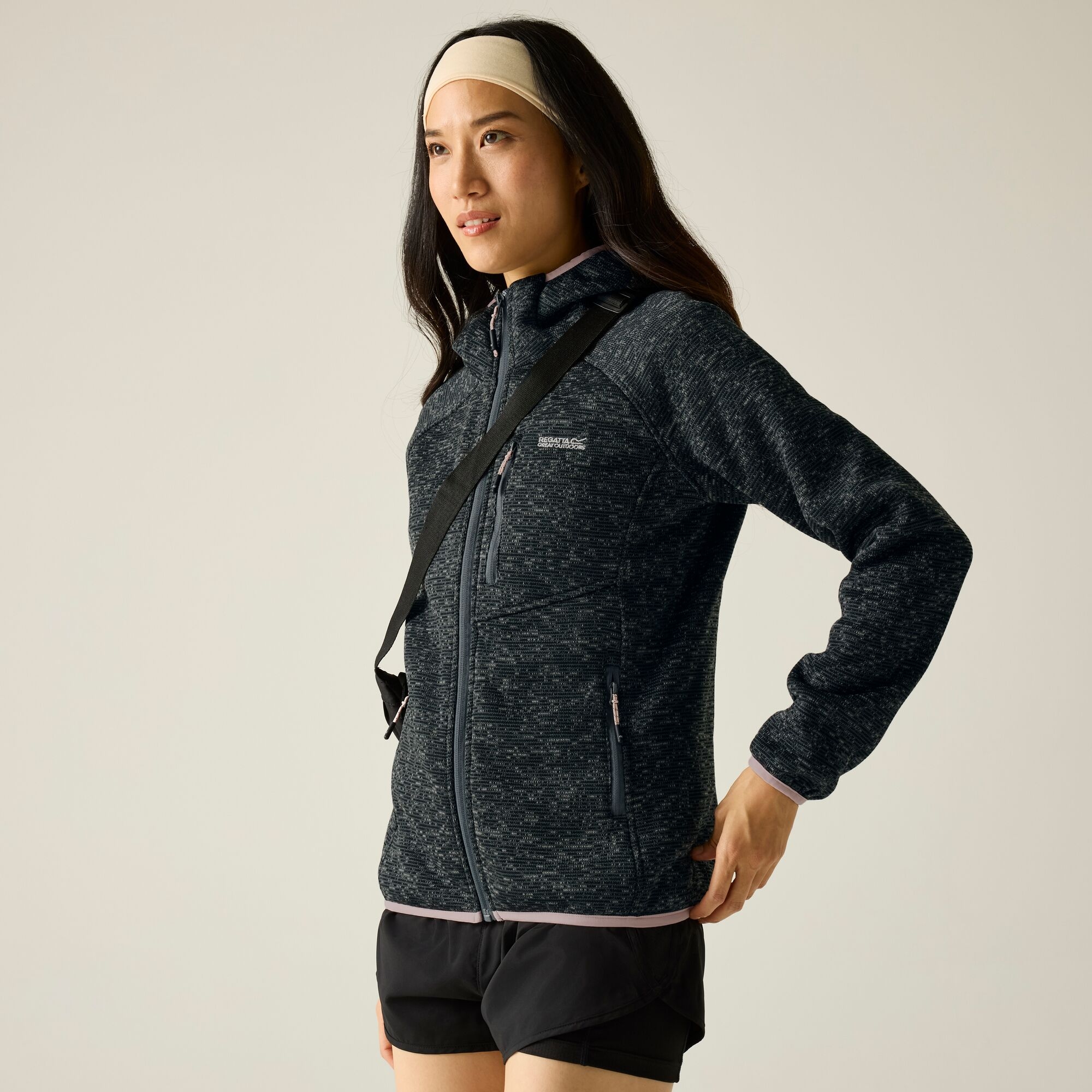 Regatta Women's Newhill Hooded Fleece - Grey Size 16
