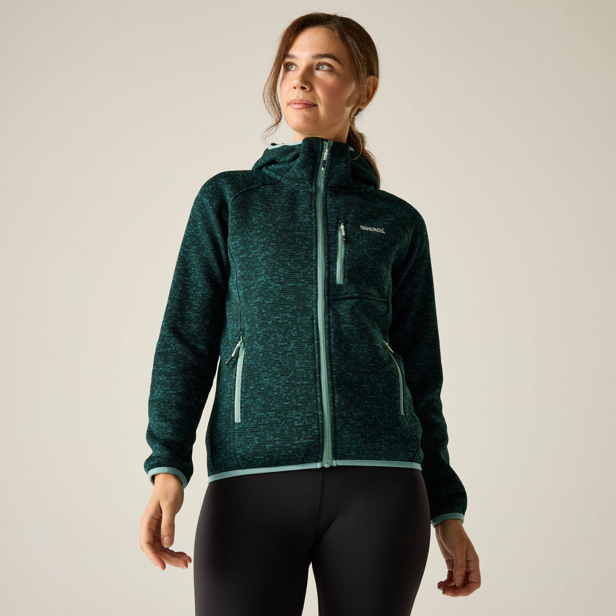 Regatta Women's Newhill Hooded Fleece - Green Size 20