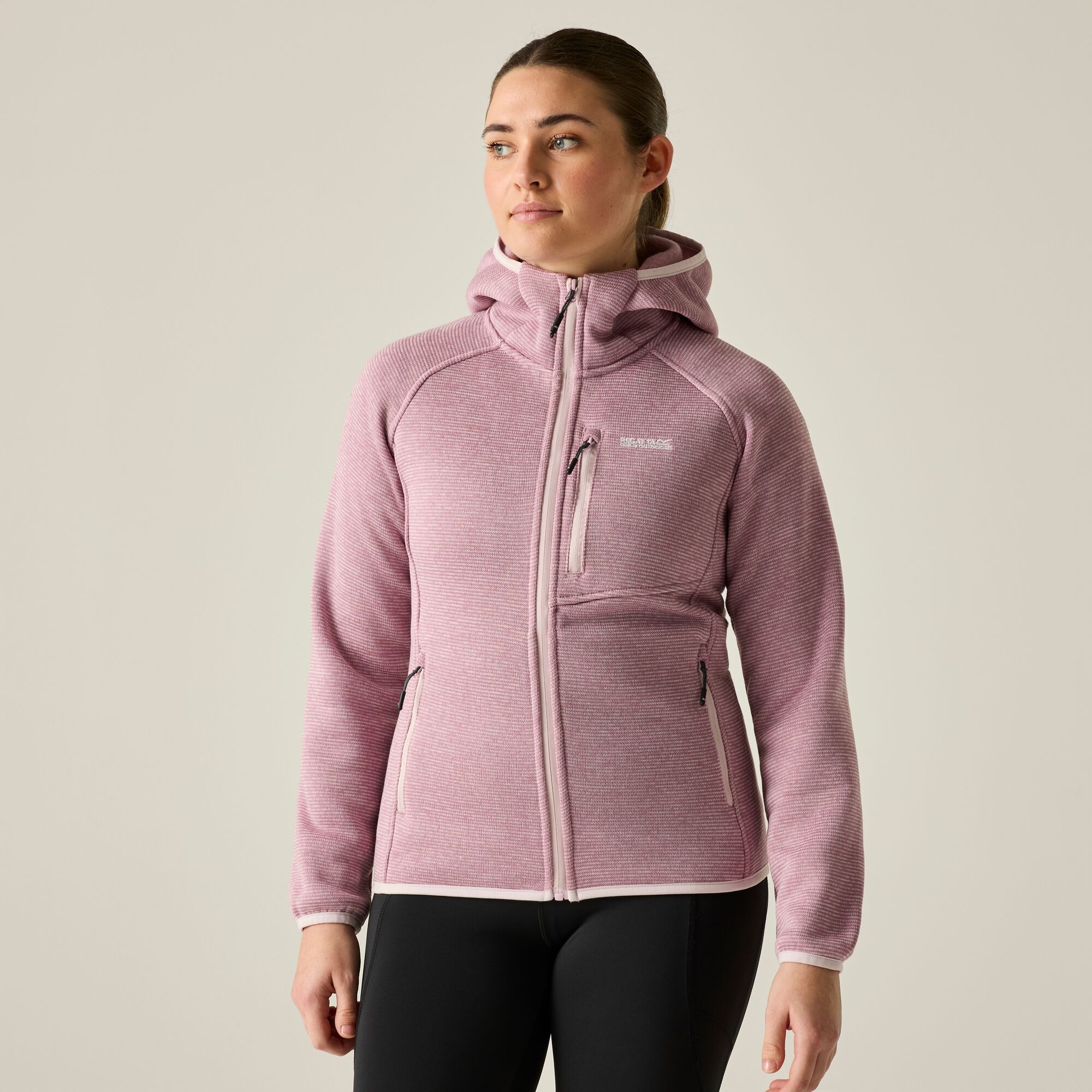 Regatta   Polar damski rozsuwany z kapturem Newhill Fioletowy