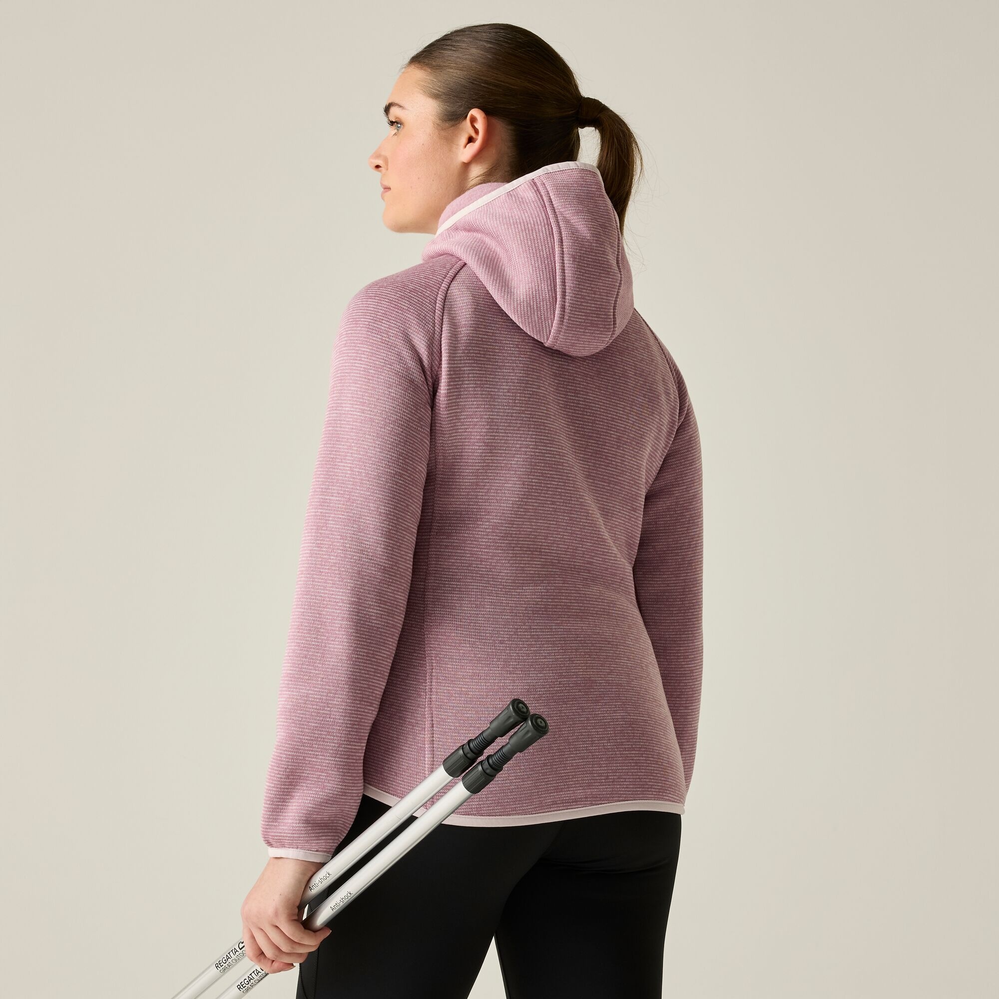 Regatta   Polar damski rozsuwany z kapturem Newhill Fioletowy