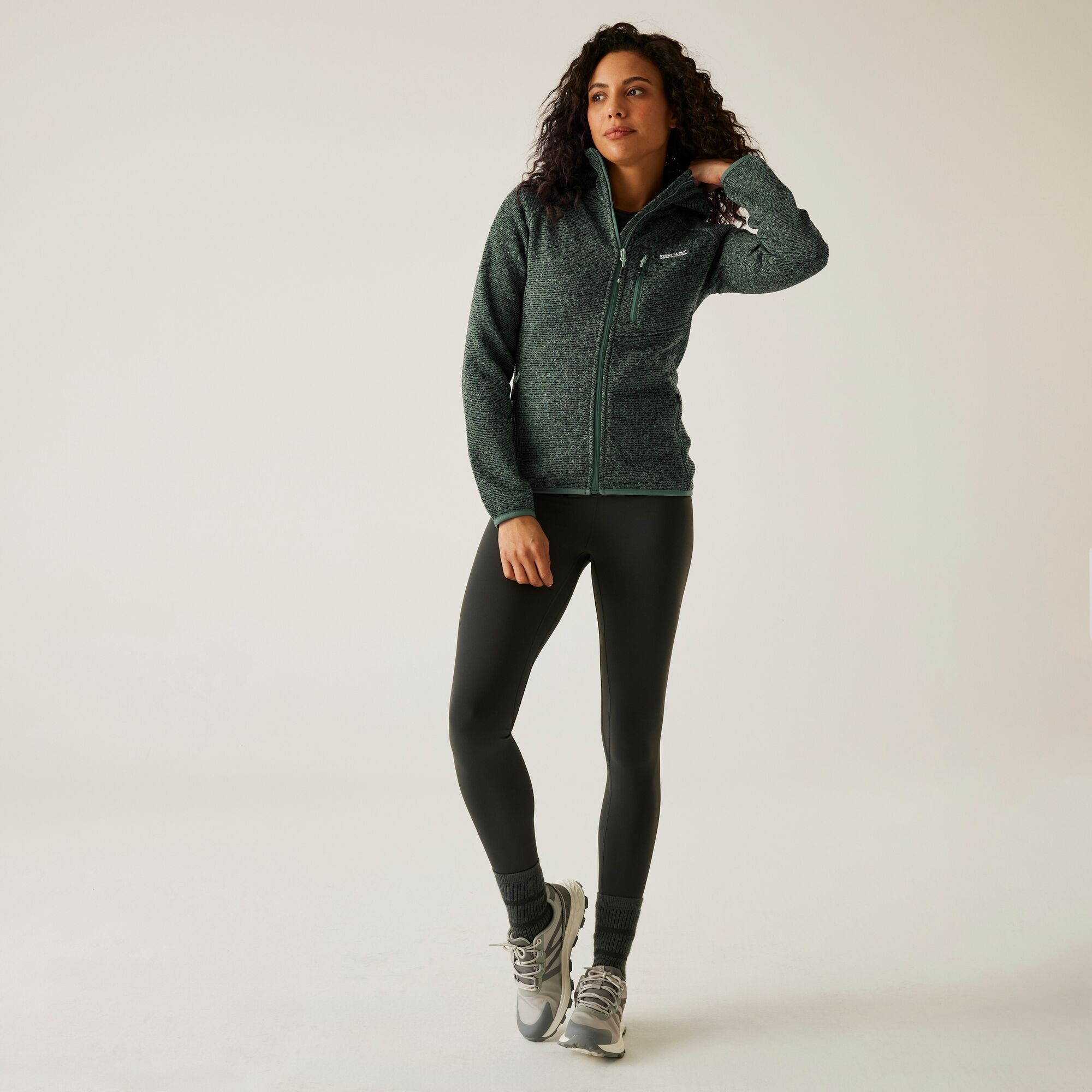 Regatta Polar damski rozsuwany z kapturem Newhill Zielony