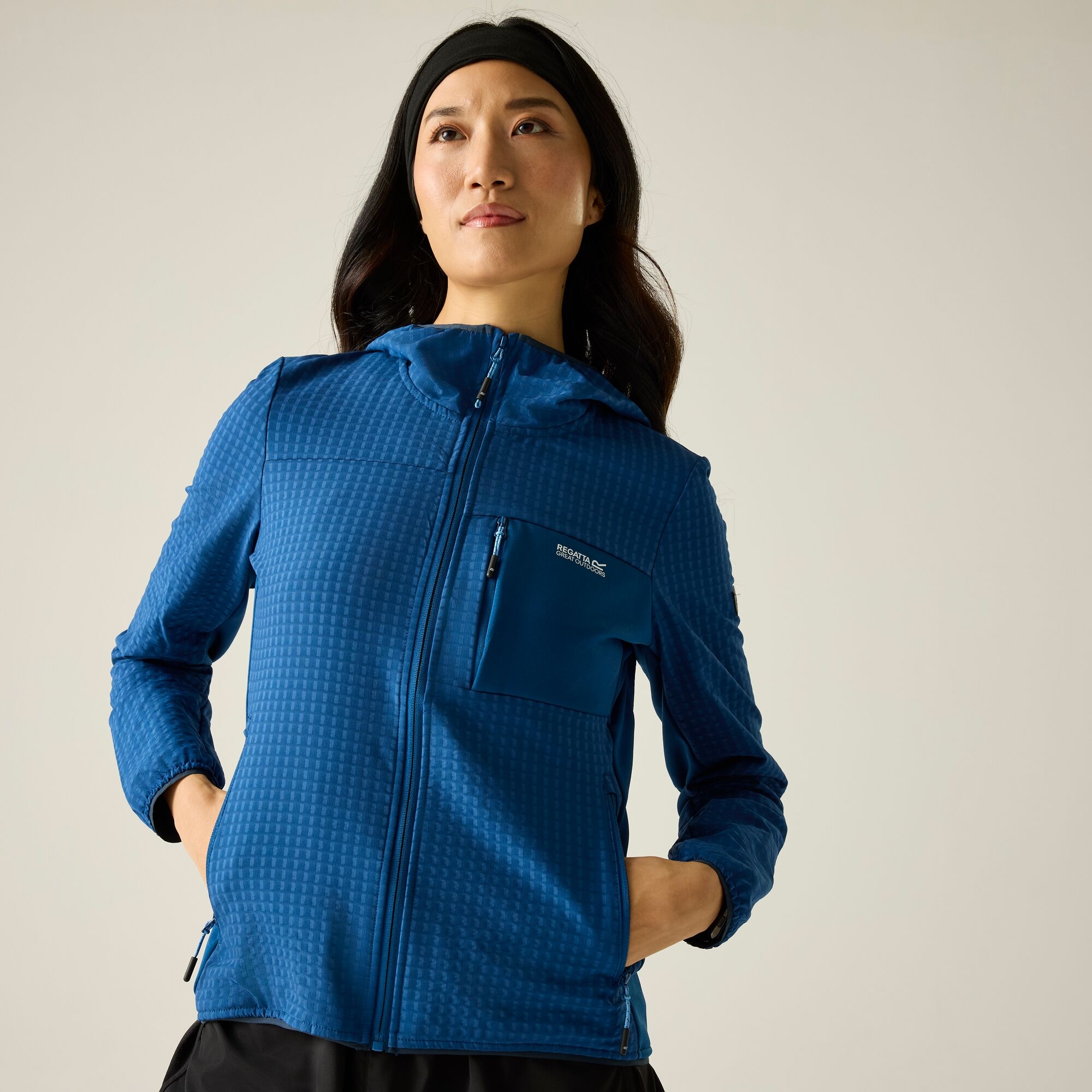 Regatta Polar damski z kapturem Kemilia Niebieski