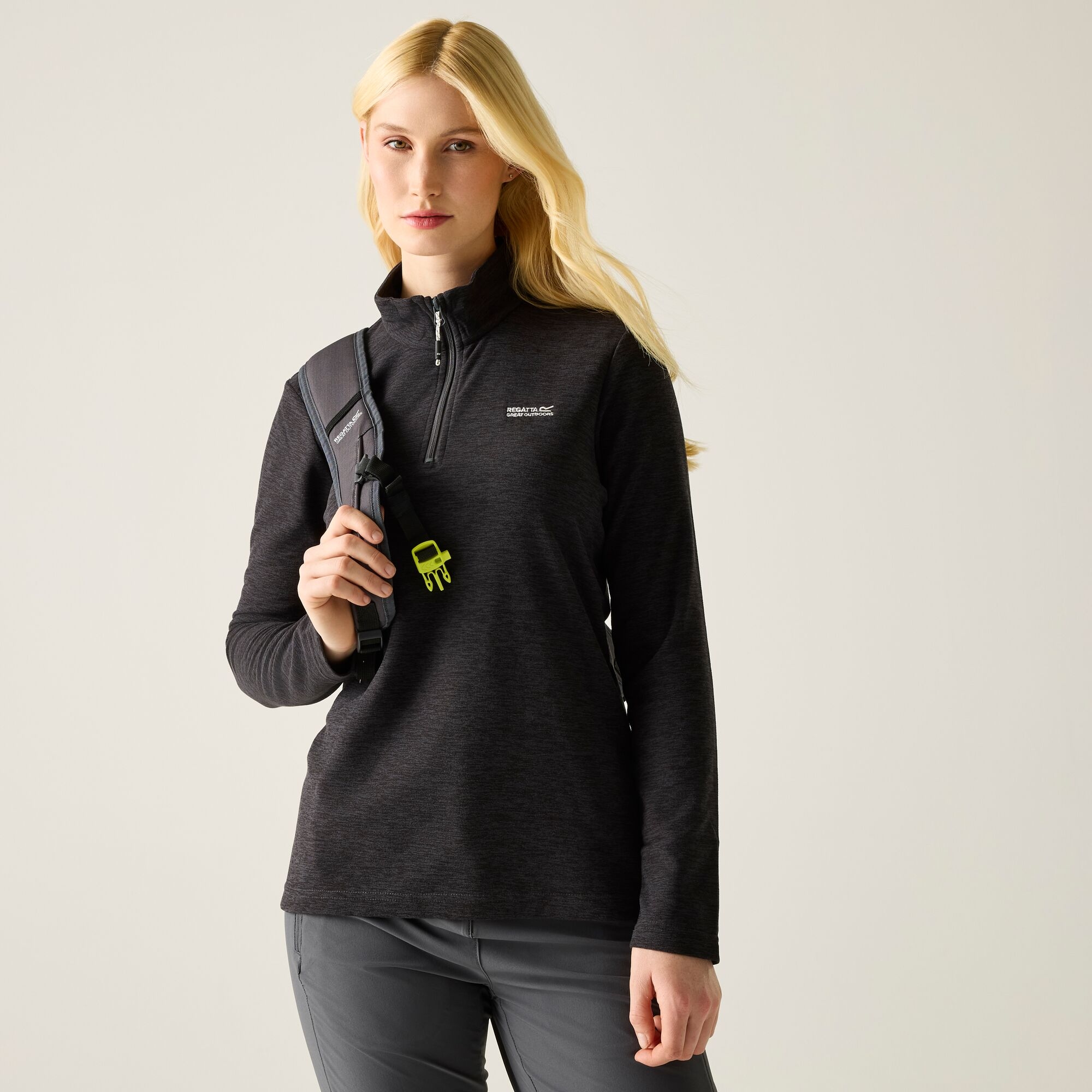 Regatta   Polar damski z suwakiem 1/2 Sweethart Marl Szary