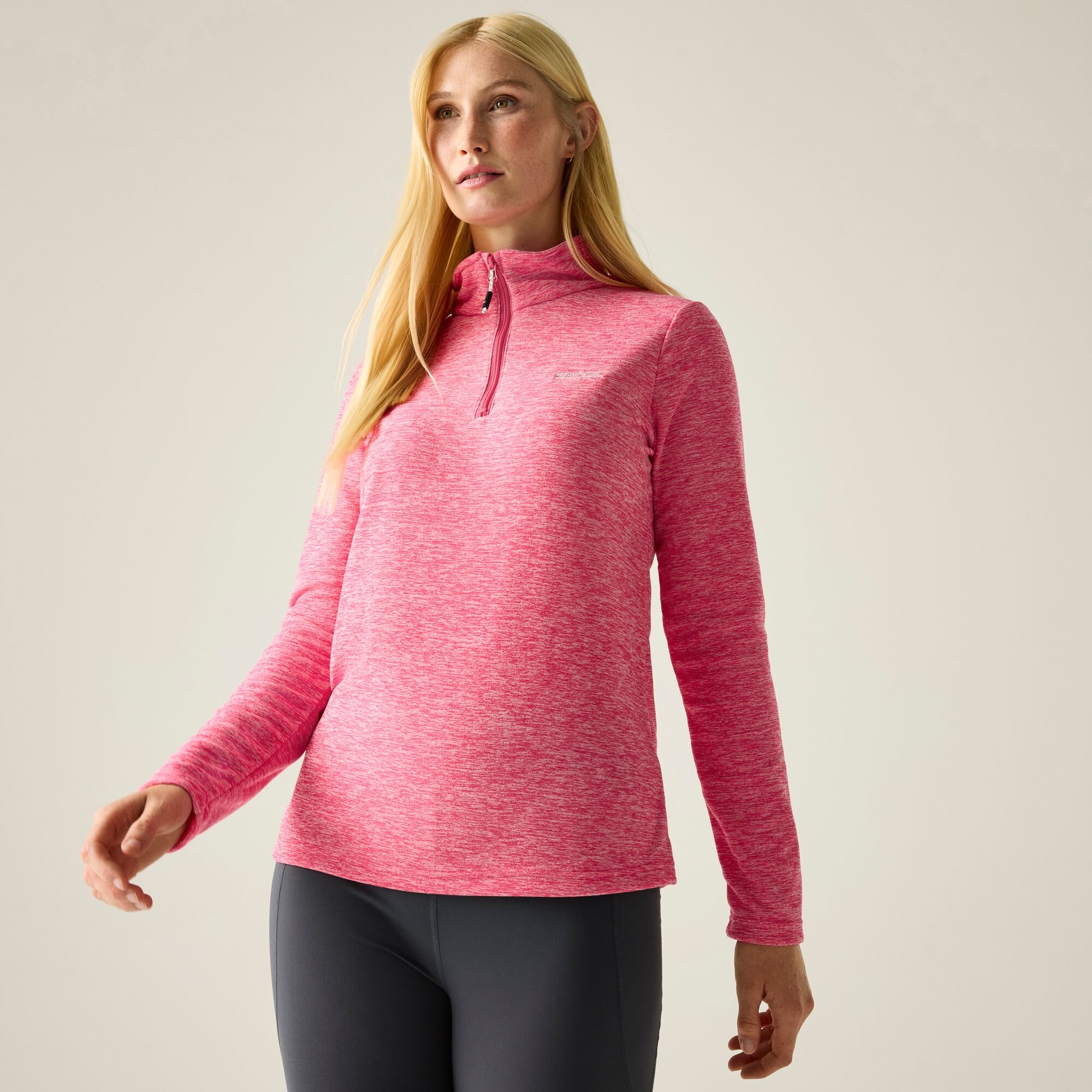 Regatta   Polar damski z suwakiem 1/2 Sweethart Marl Różowy