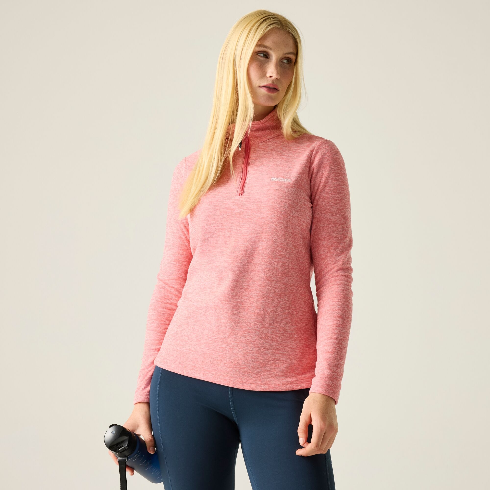 Regatta   Polar damski z suwakiem 1/2 Sweethart Marl Różowy