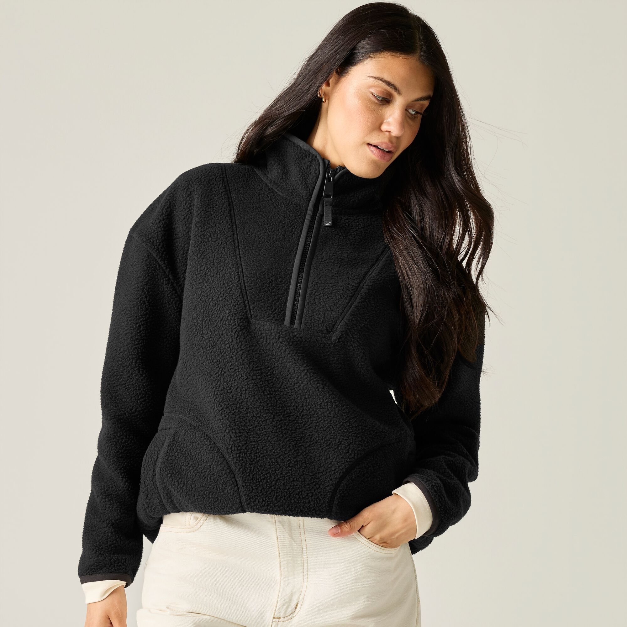 Regatta Women's Frankie Borg Longline Fleece - Black - 8 - Image 3