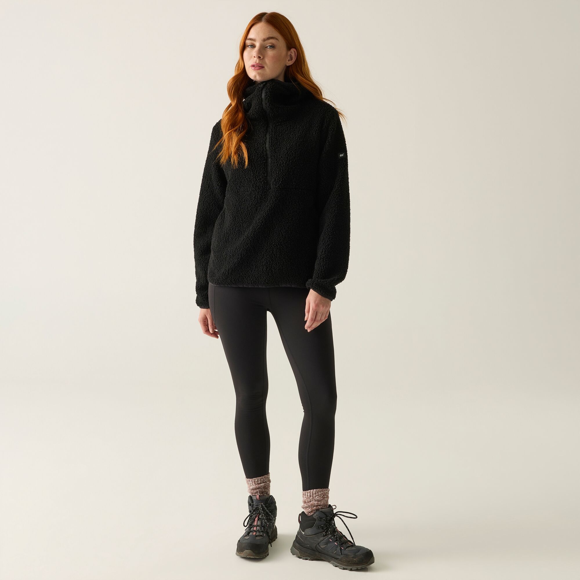 Regatta   Polar damski z suwakiem 1/2 Elindra Czarny