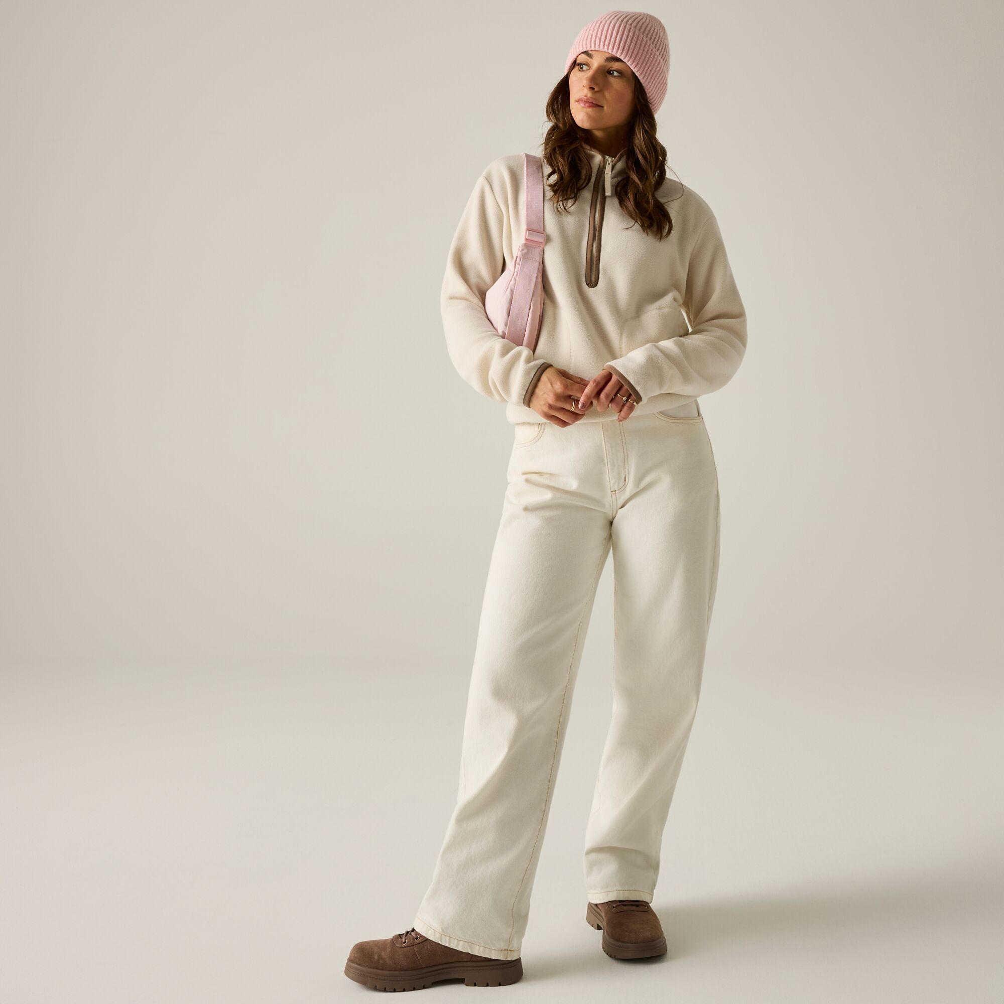 Regatta Women's Cream Lightweight Frankie Half Zip Fleece In | Size: 20 - Image 4
