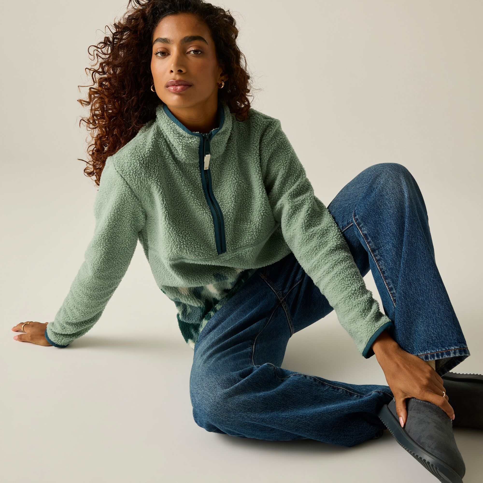 Regatta Women's Frankie Borg Fleece - Green Size 10