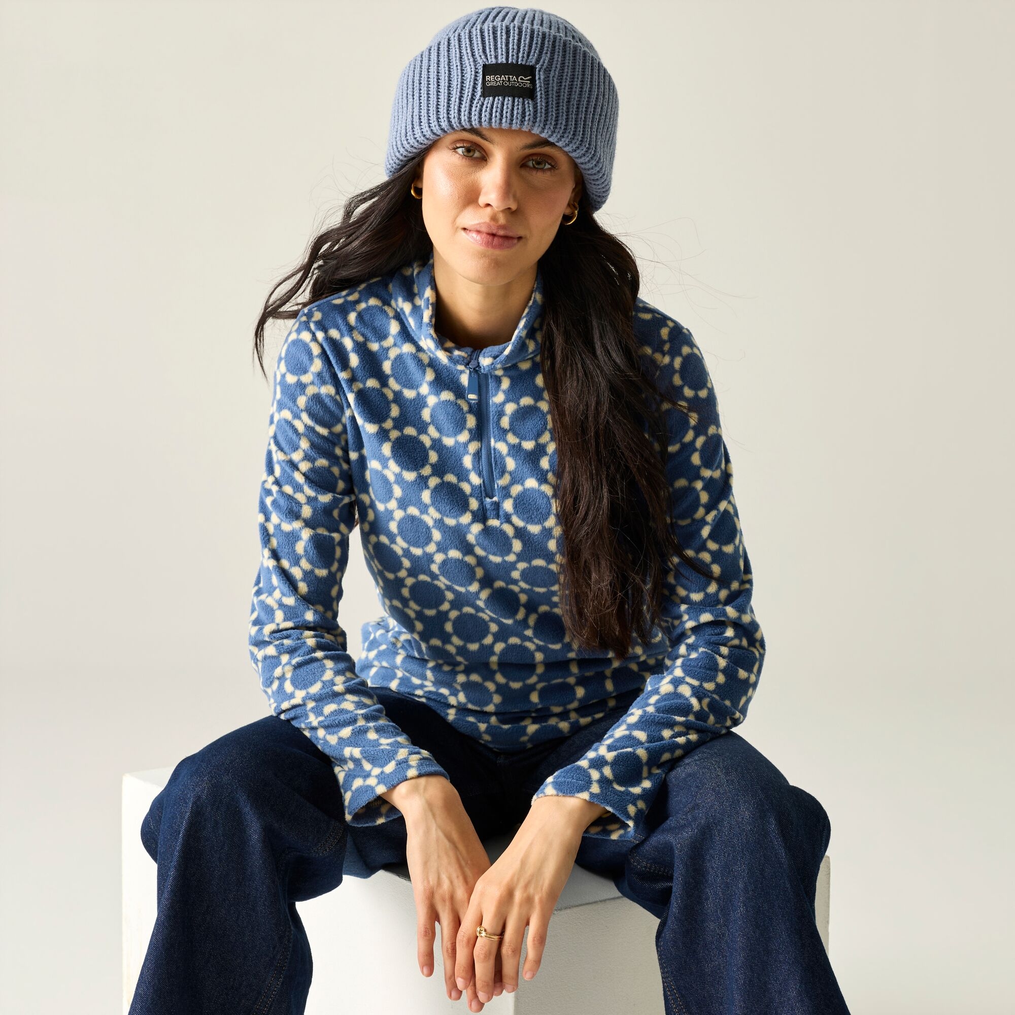 Regatta Orla Kiely Printed Fleece - Blue Size 16