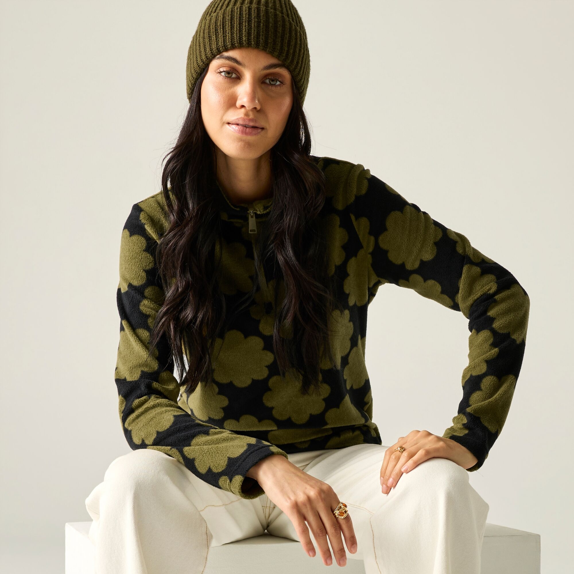 Regatta Orla Kiely Printed Fleece - Green Size 14