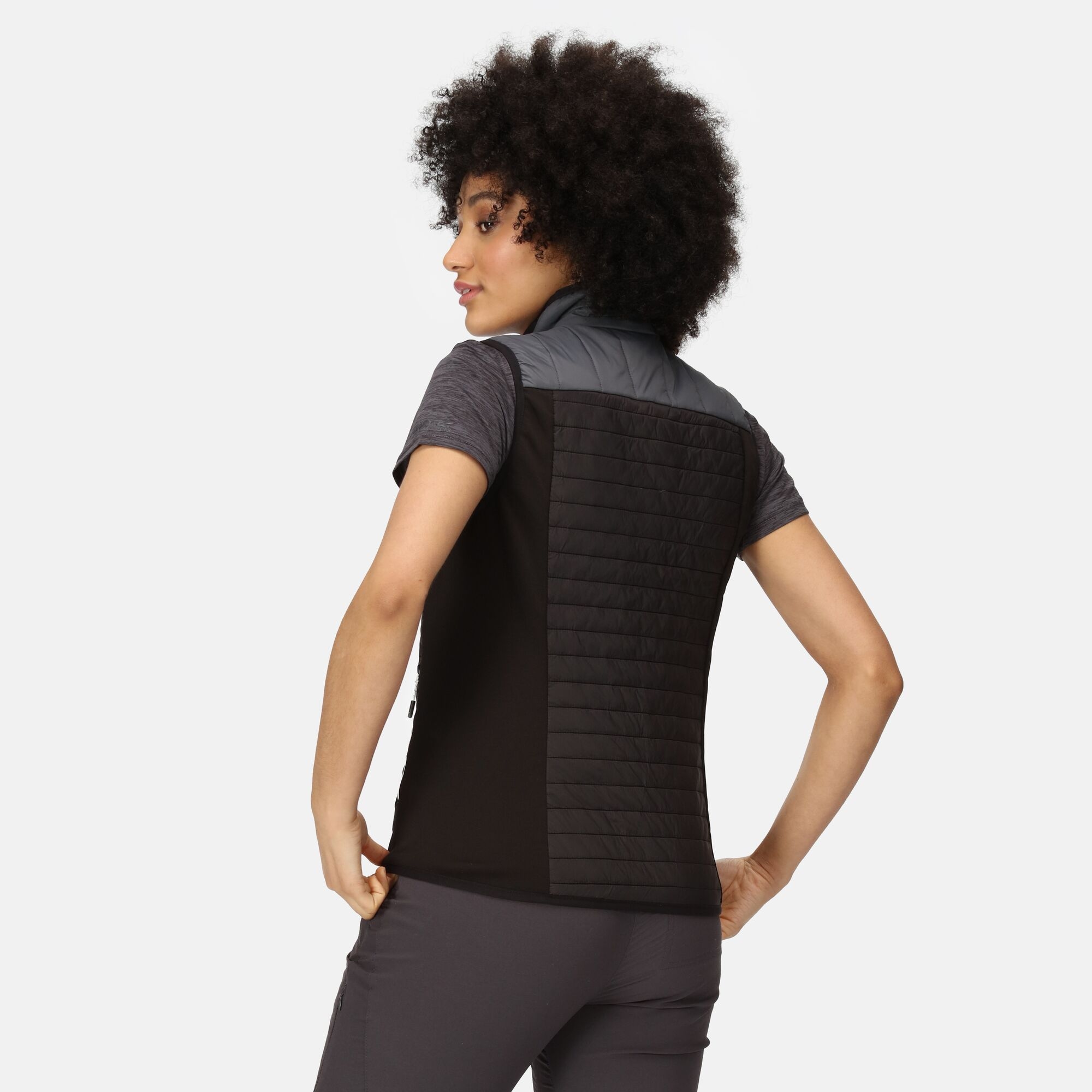 Regatta Kamizelka damska ocieplana Trutton Szaro-czarny