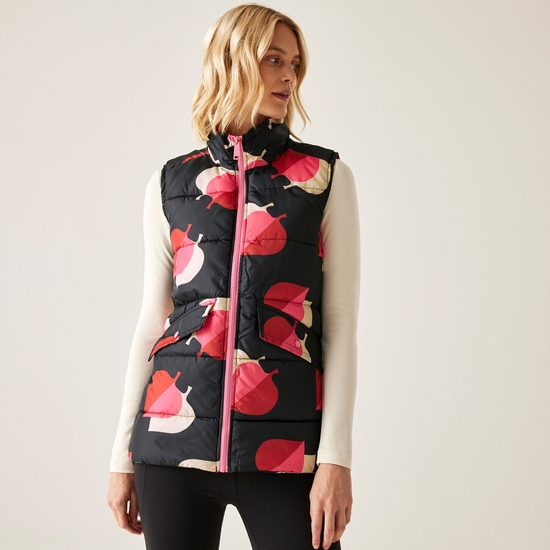 Orla Kiely Printed Gilet Shadow Elm Pink