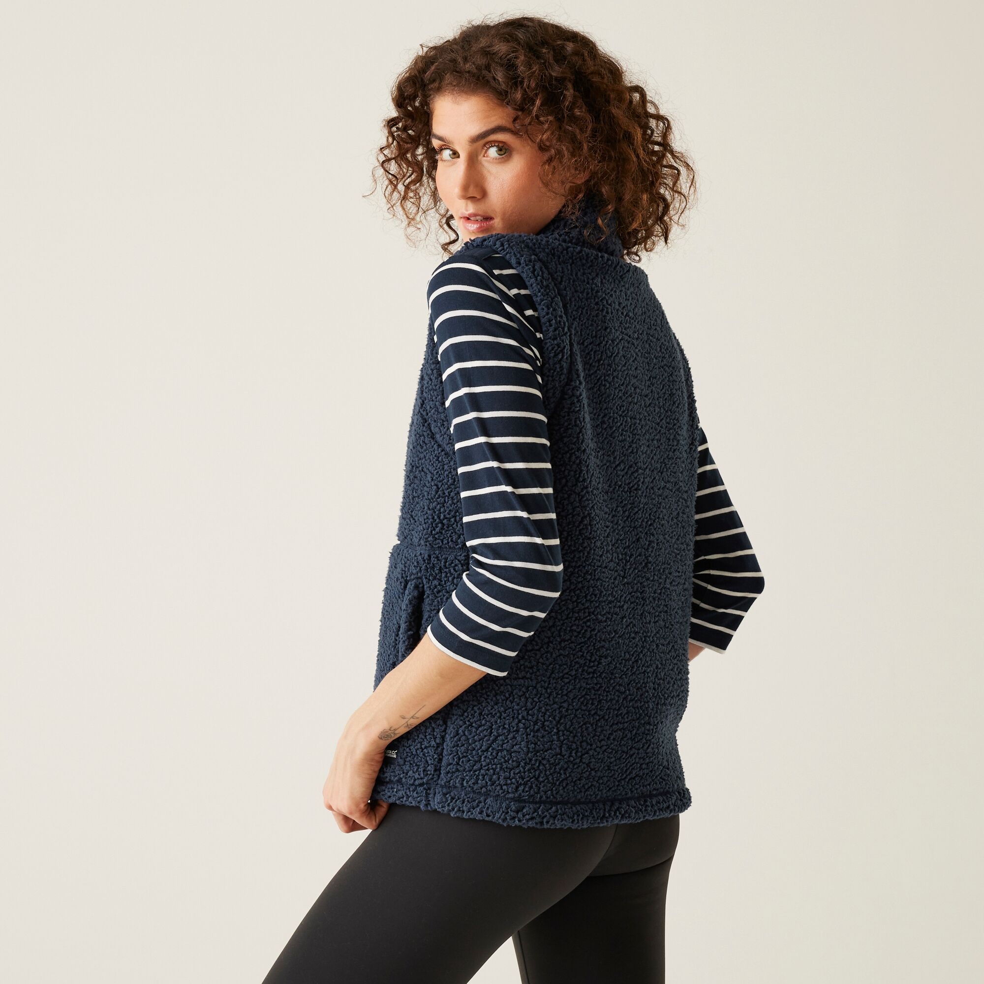 Damska kamizelka polarowa Calmry Borg Granatowy