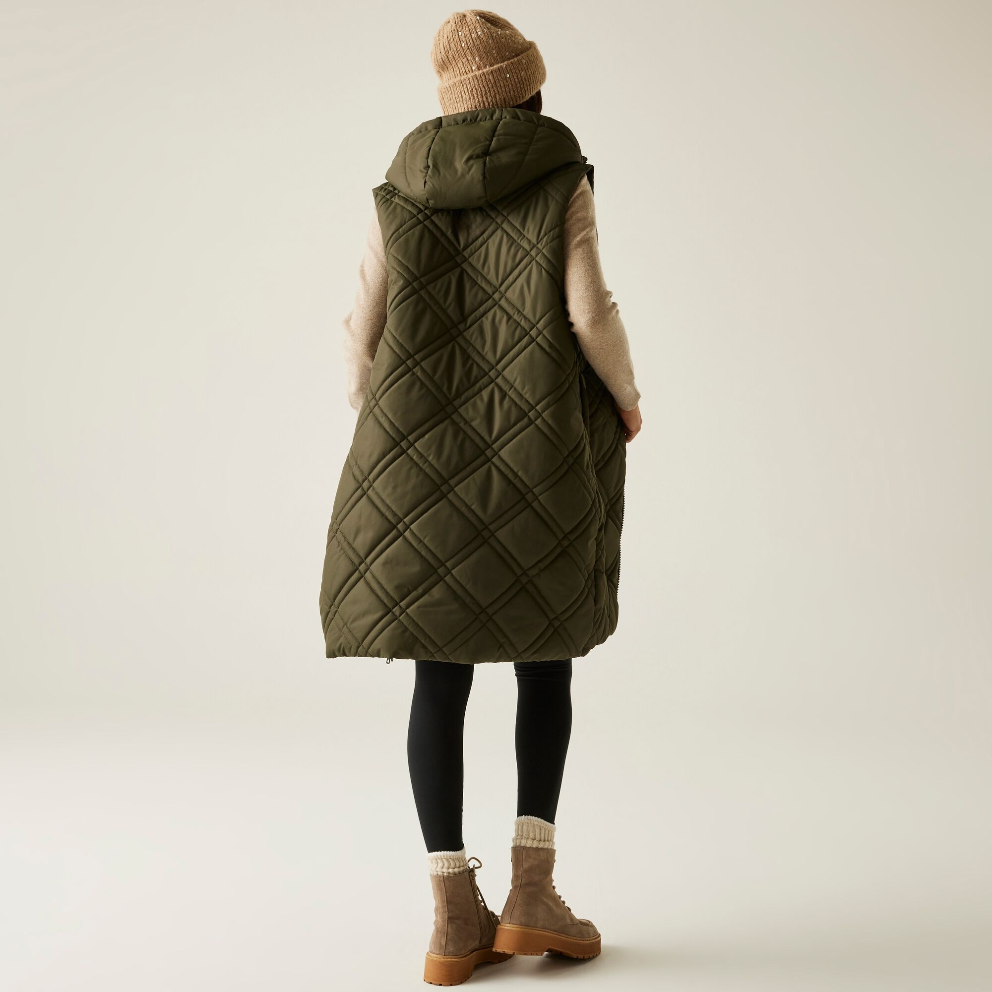 Regatta Kamizelka damska ocieplana długa Rurietta Zielony