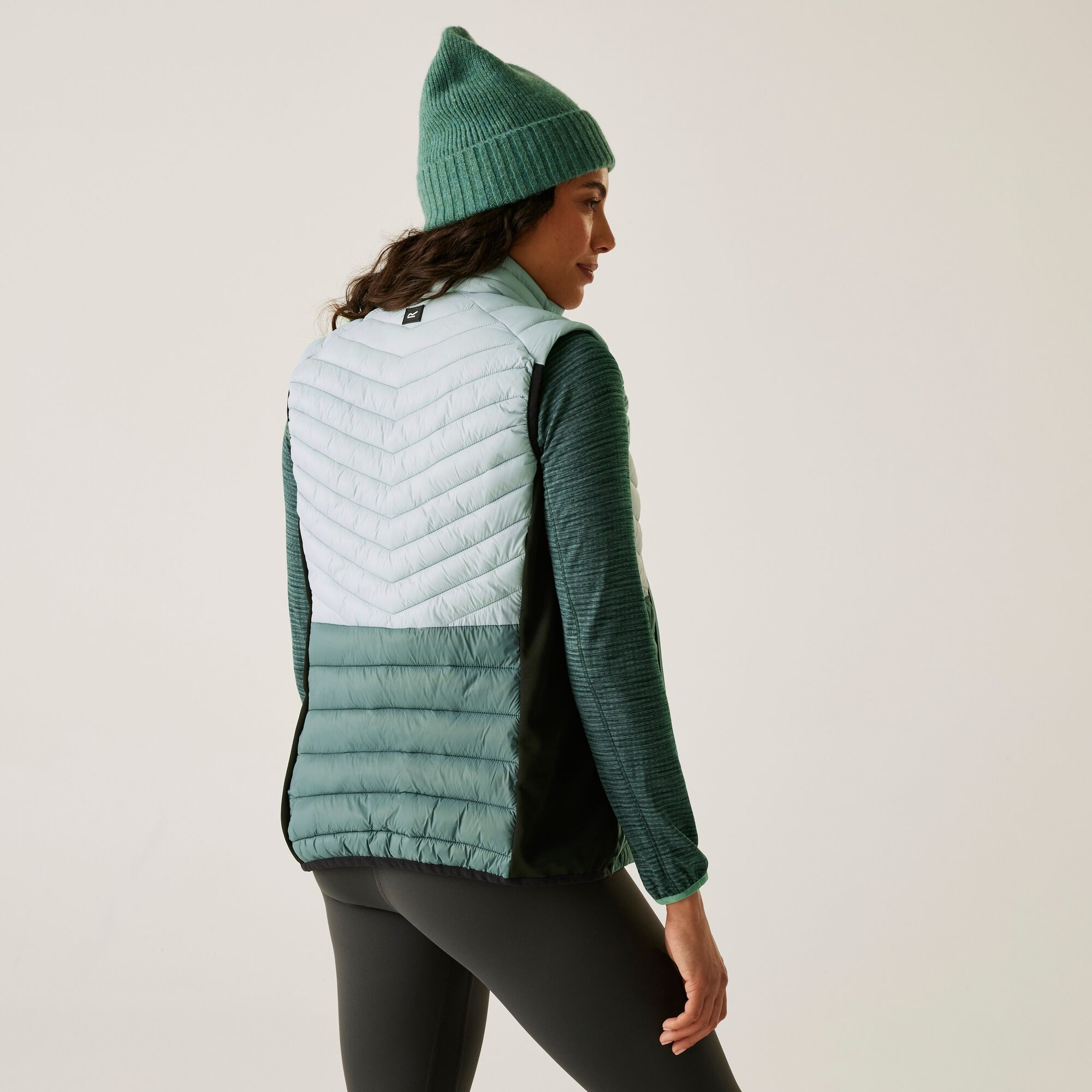 Kamizelka damska hybrydowa Leedre Zielony