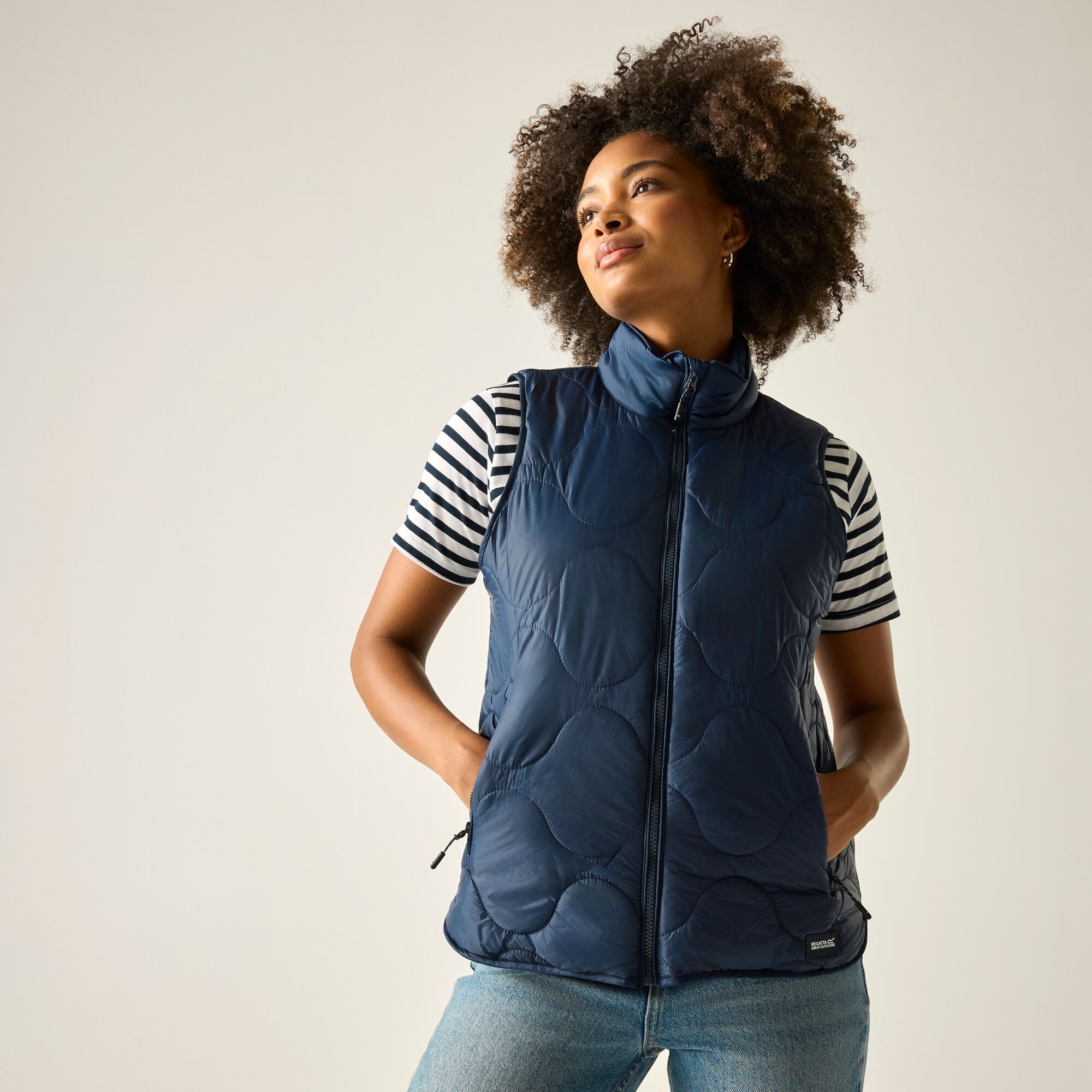 Regatta Kamizelka damska pikowana Carlotte Niebieski