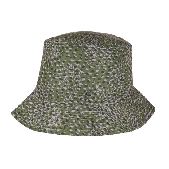 Women's Jaliyah Showerproof Bucket Hat Green Fileds Abstract