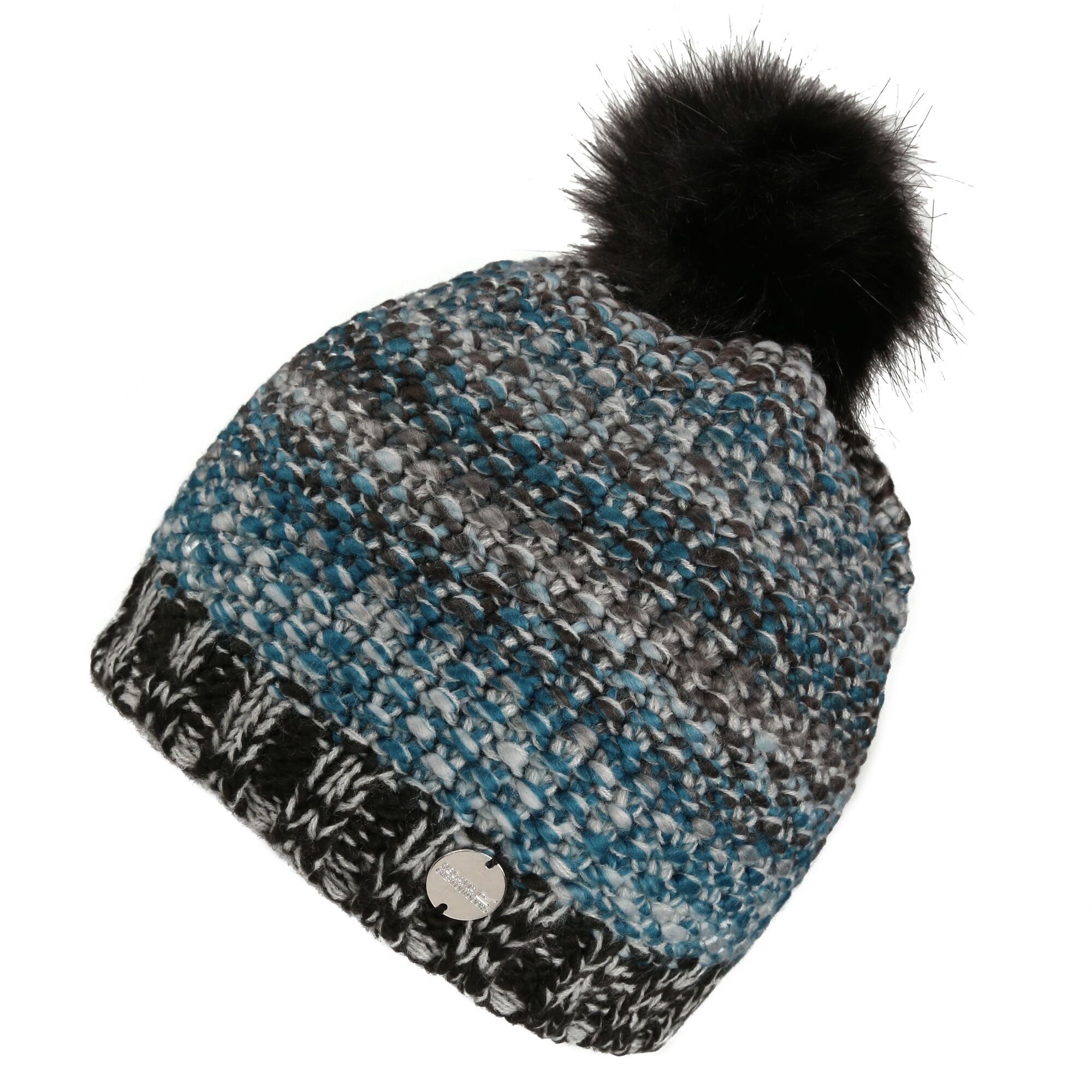 Frosty V Strick-Bommelmütze Für Damen Schwarz Regatta