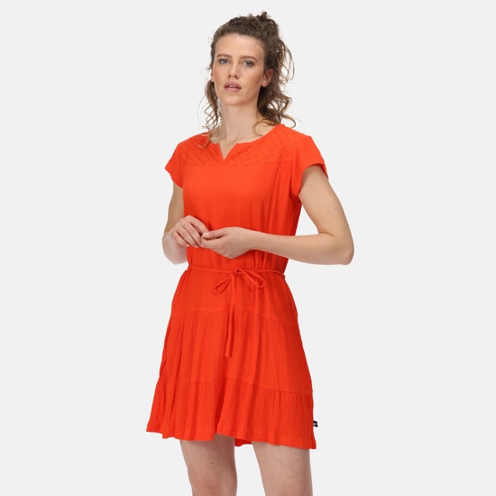 Reanna Kleid im Stufen-Look für Damen Orange