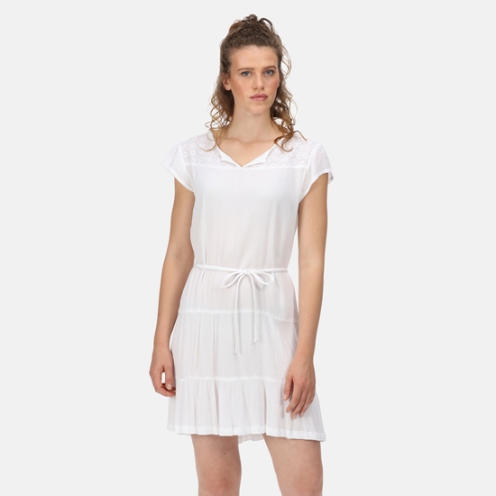 Reanna Kleid im Stufen-Look für Damen Weiß