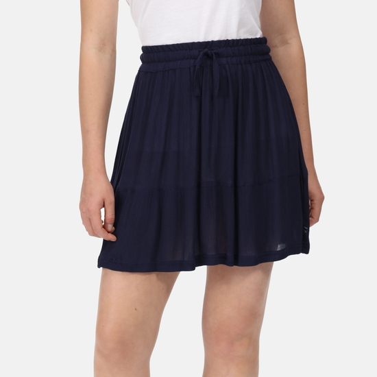 Women's Hansika Crinkle Tiered Skirt Navy