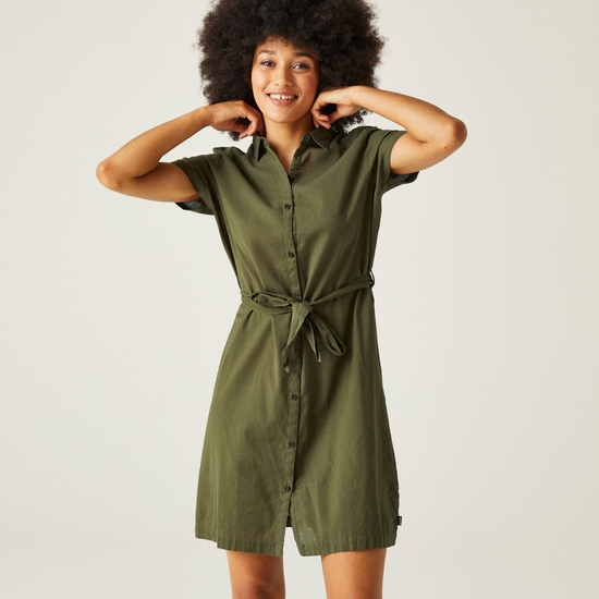 Women's Rema Shirt Dress Four Leaf Clover
