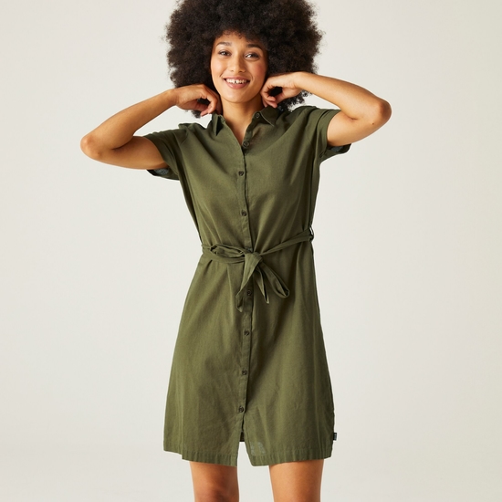 Rema Femme Robe chemise Vert