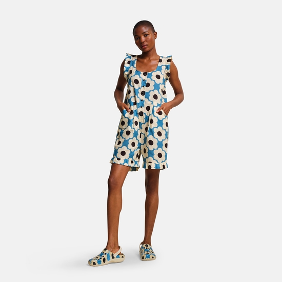 Orla Kiely Playsuit Blue Sixties Daisy