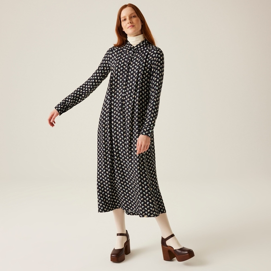 Orla Kiely Winter Dress Clover Black