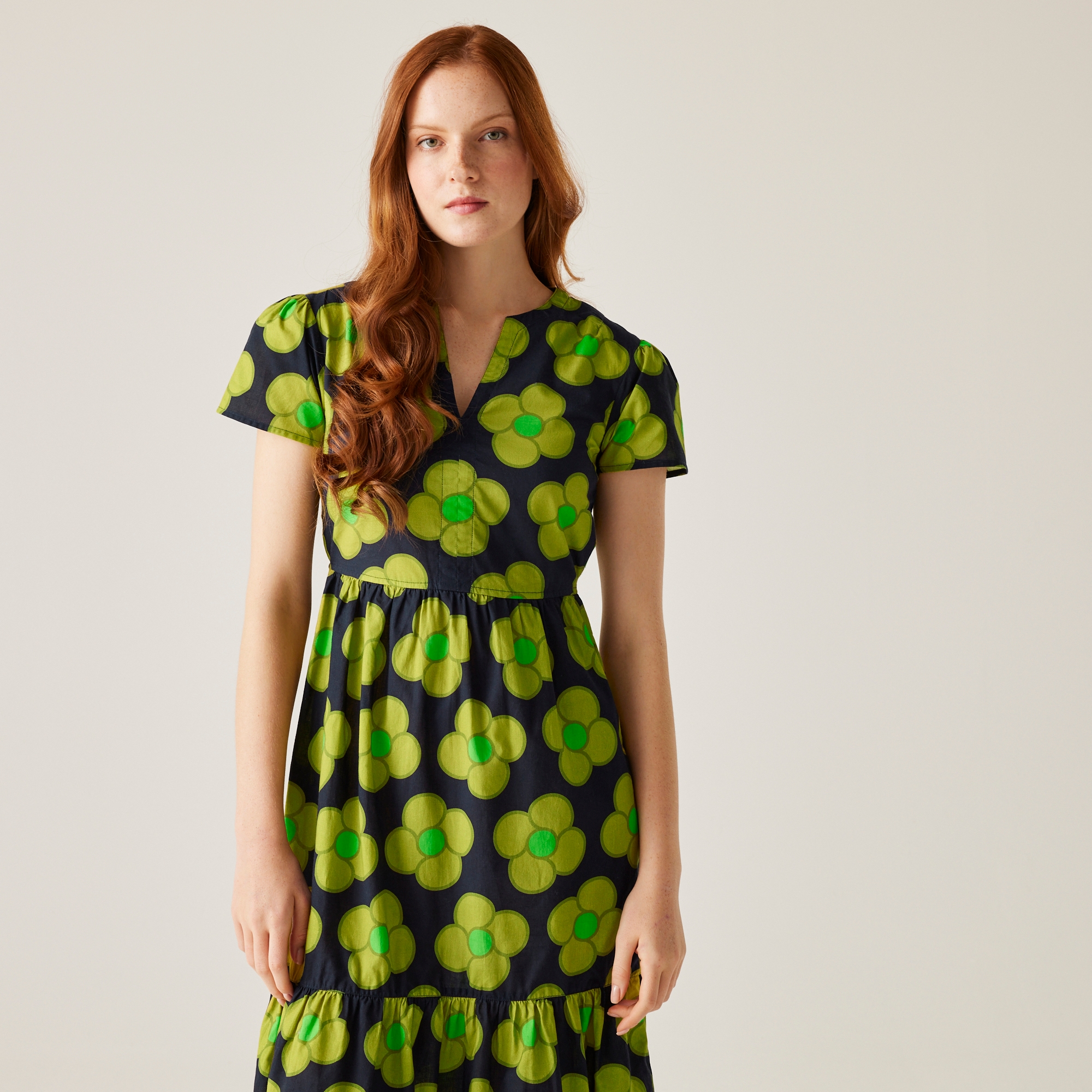 Regatta Orla Kiely Damska sukienka Tiered Midi Niebieski