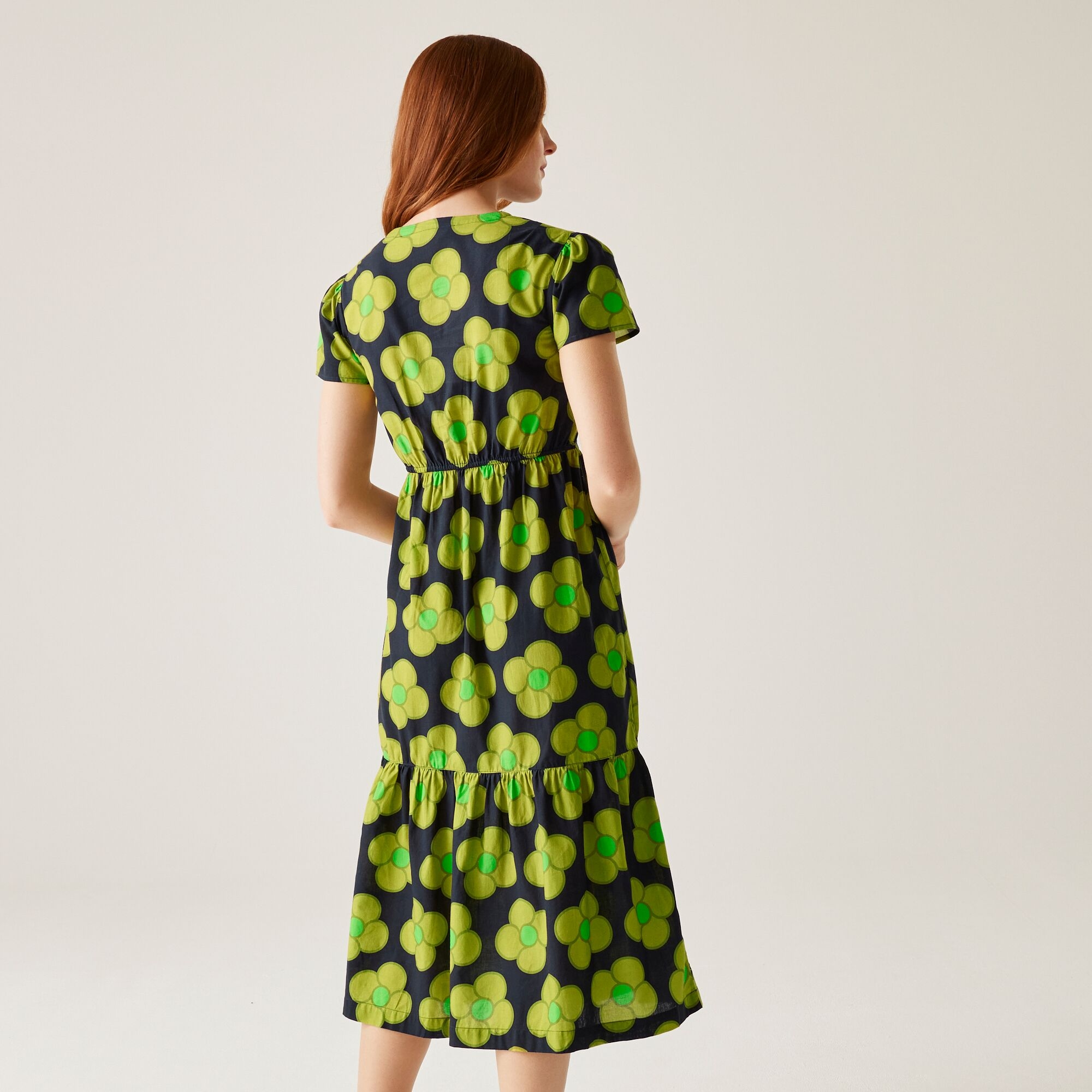 Regatta Orla Kiely - Damska Sukienka Tiered Midi Niebieski