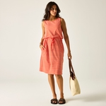 Tangerine Tango White Wavy Stripe 