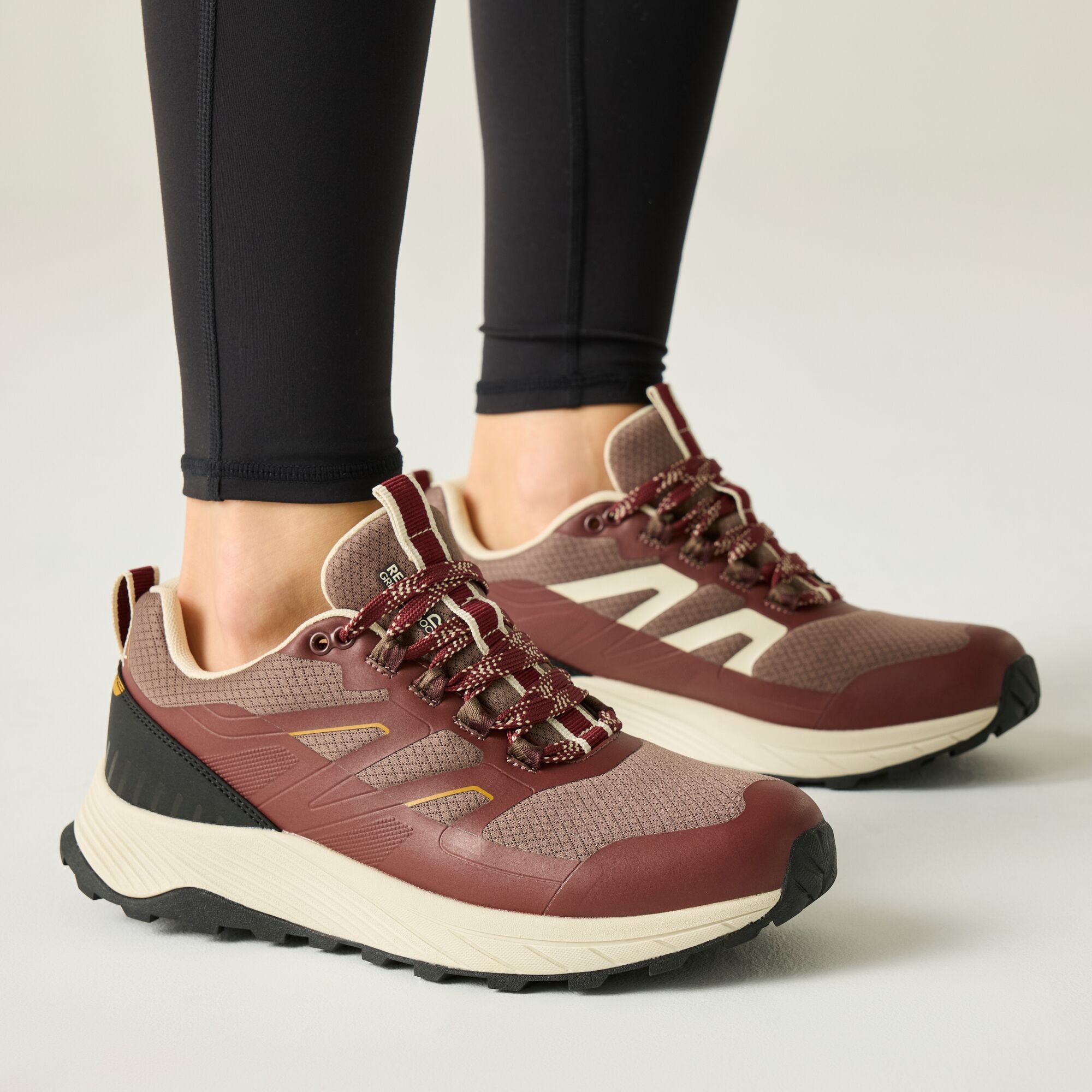 Regatta Women's Ravika Waterproof Walking Shoes in Burgundy | Size: 8 - Image 2