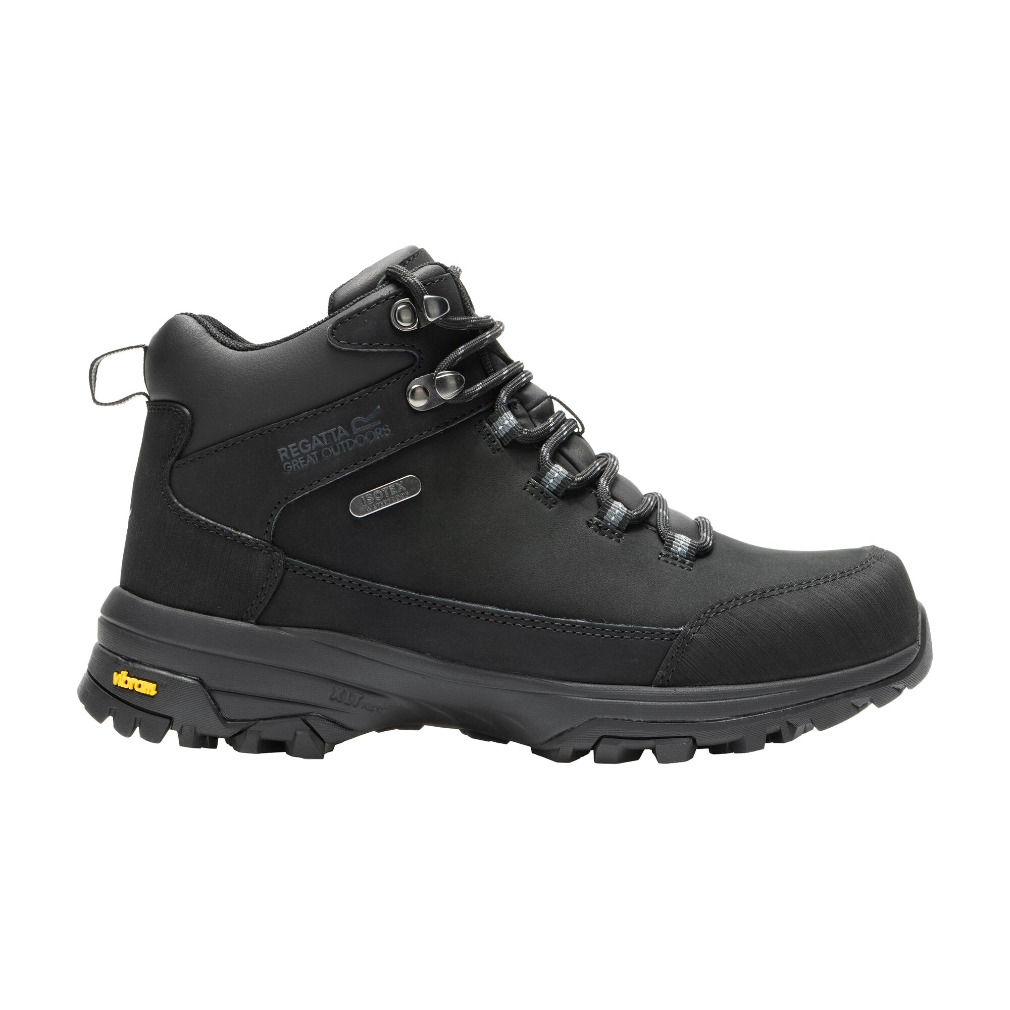 Regatta Buty damskie trekkingowe wysokie z membraną Burrell Leather II Vibram Czarny
