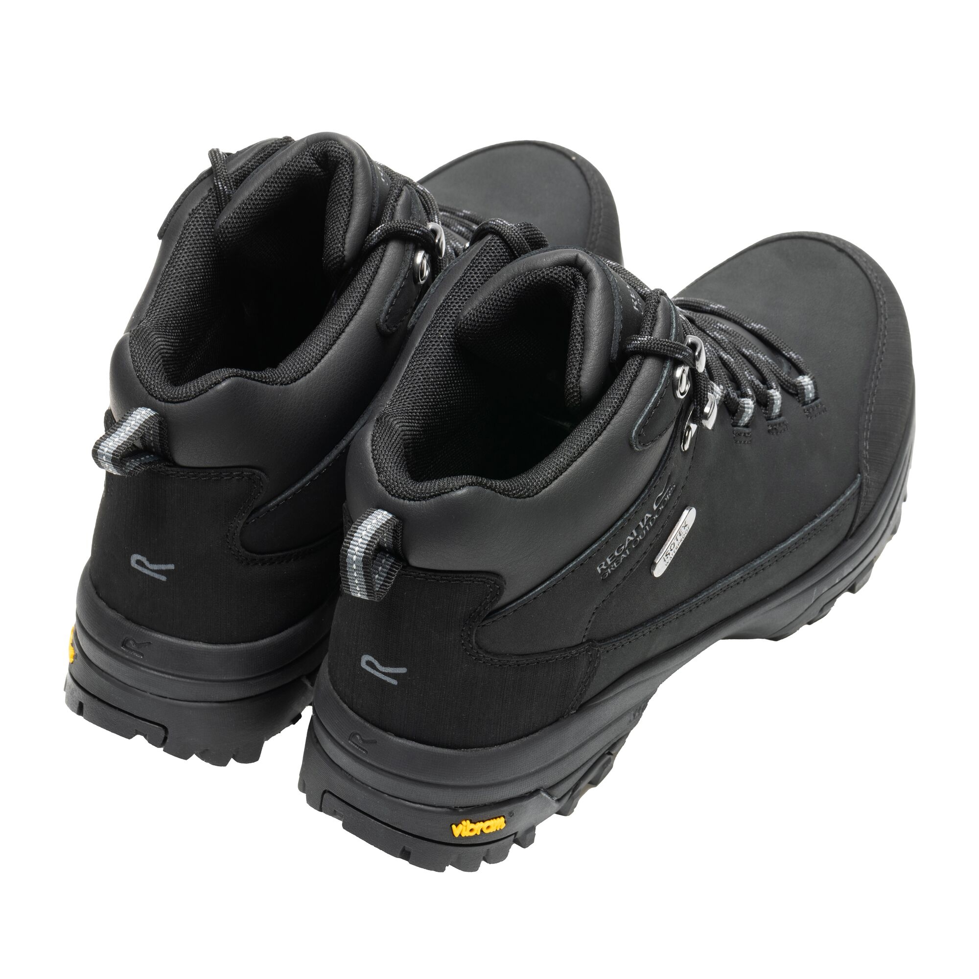 Regatta   Buty damskie trekkingowe wysokie z membraną Burrell Leather II Vibram Czarny