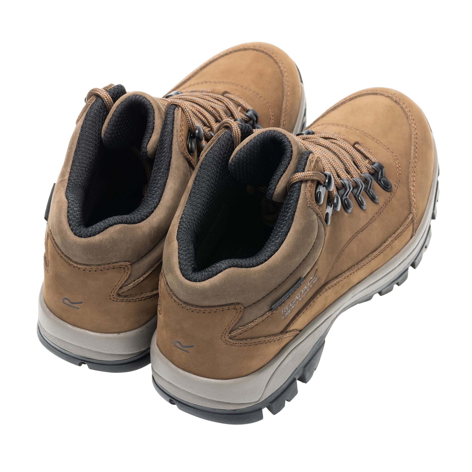 Regatta   Buty damskie trekkingowe z membraną Bayton Leather Mid Brązowy