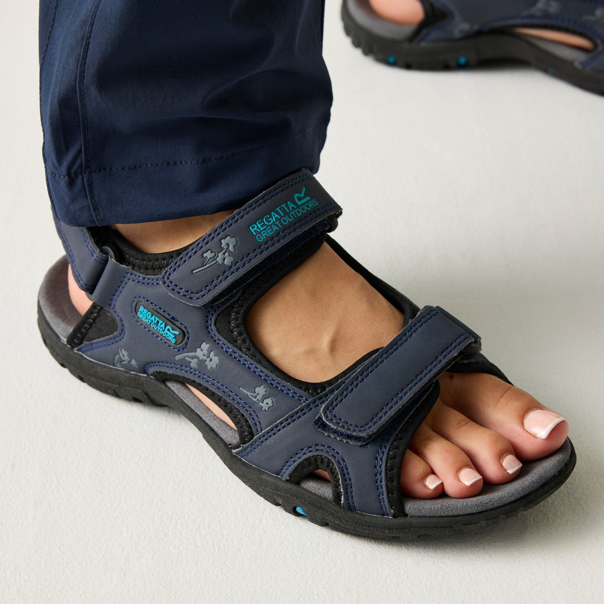 Regatta Sandały damskie na rzepy Lady Haris Granatowy