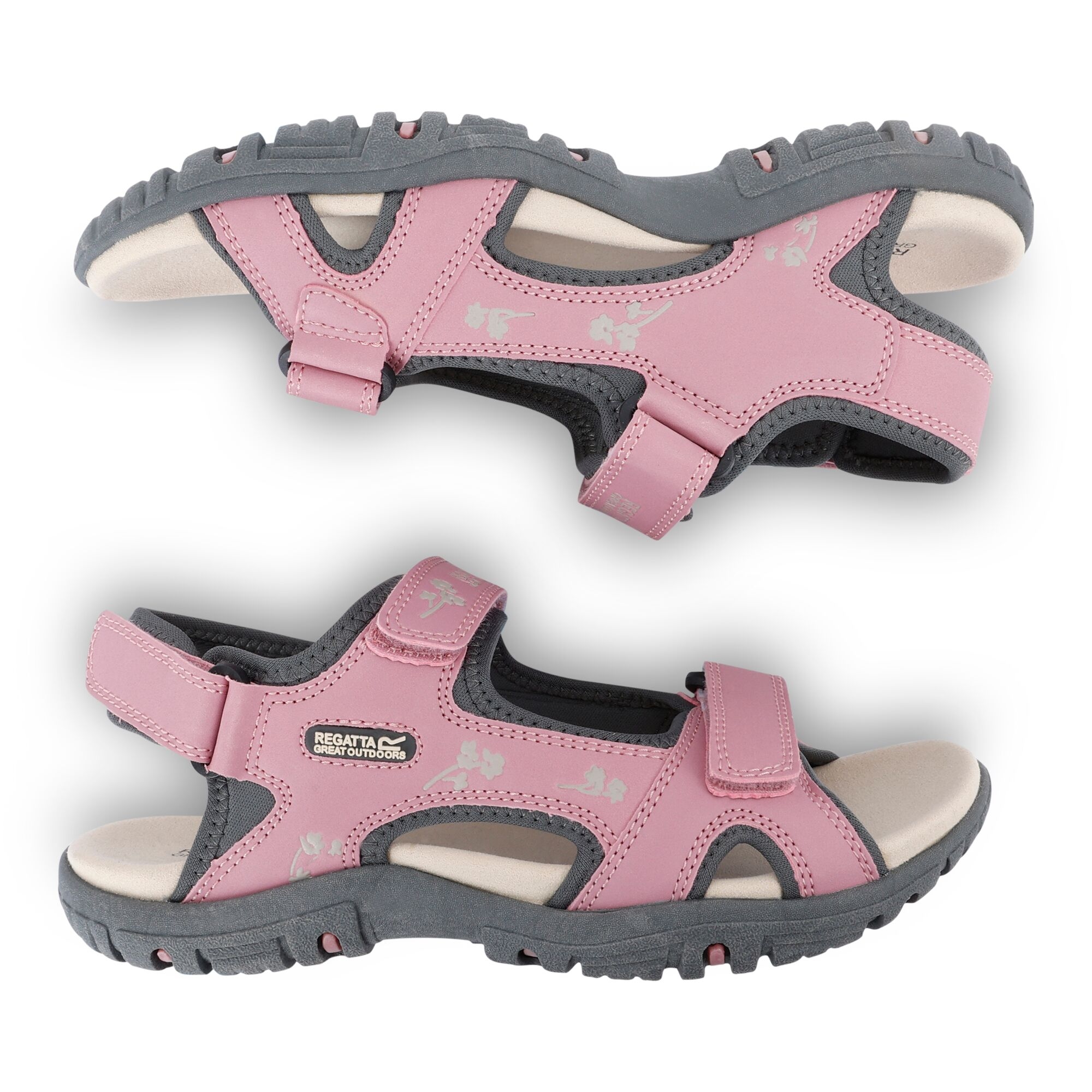 Regatta   Sandały damskie na rzepy Lady Haris Różowy