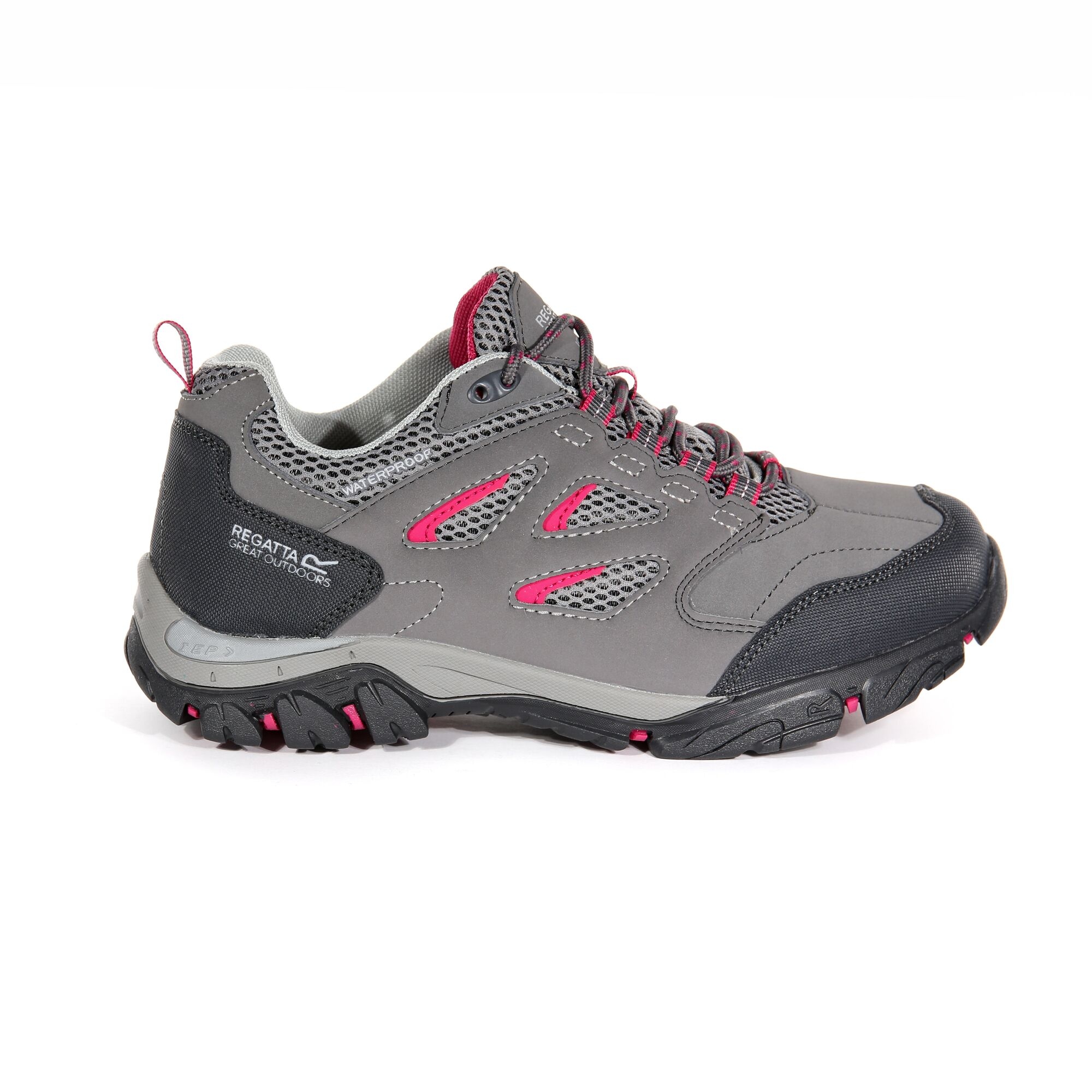 Regatta Women's Breathable Holcombe Waterproof Low Walking Shoes Steel Vivacious, Size: UK 8