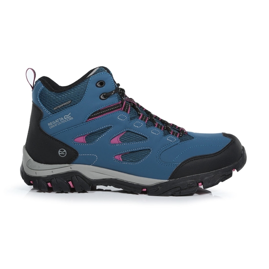 Women's Holcombe Waterproof Mid Walking Boots Moroccan Blue Red Violet 
