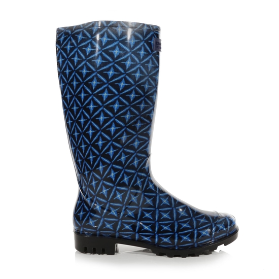 Women's Wenlock Wellies Navy Tile