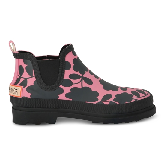 Orla Kiely Floral Chelsea Boot Welly Mid Rose