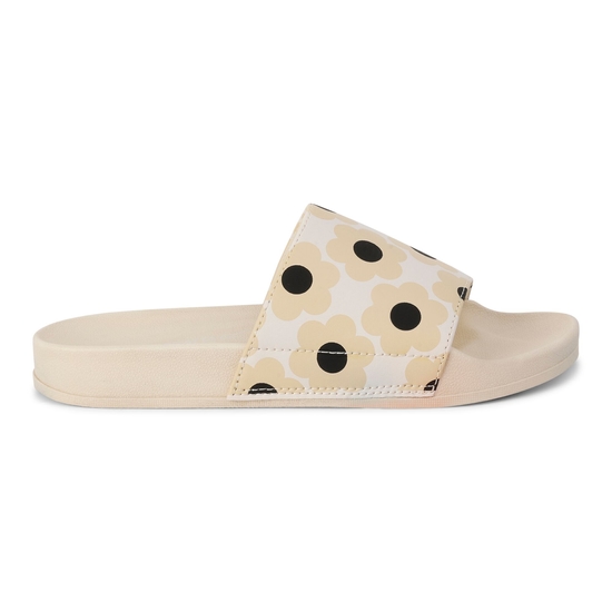 Orla Kiely Slide With Moulded Footbed Crème