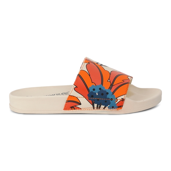 Orla Kiely Slide With Moulded Footbed Orange