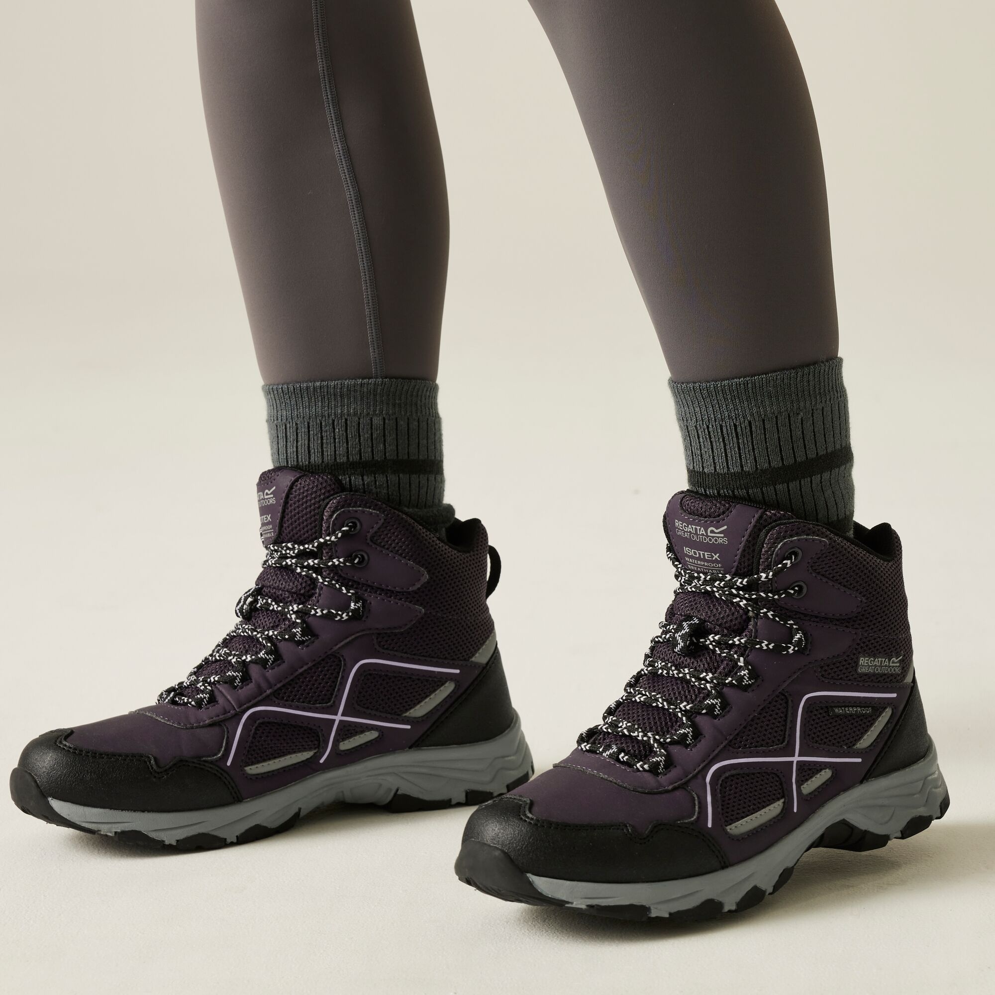 Regatta   Buty damskie trekkingowe z membraną Vendeavour Fioletowy