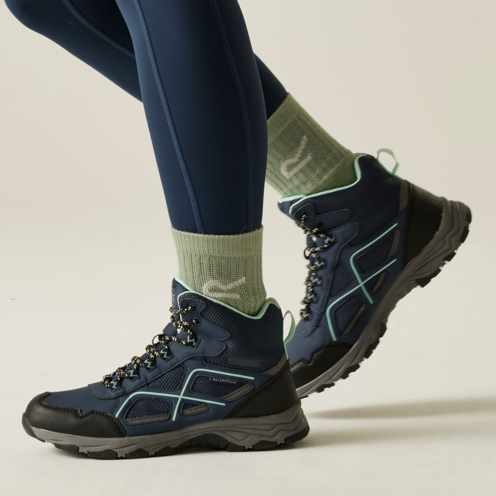 Regatta Buty damskie trekkingowe z membraną Vendeavour Granatowo-zielony