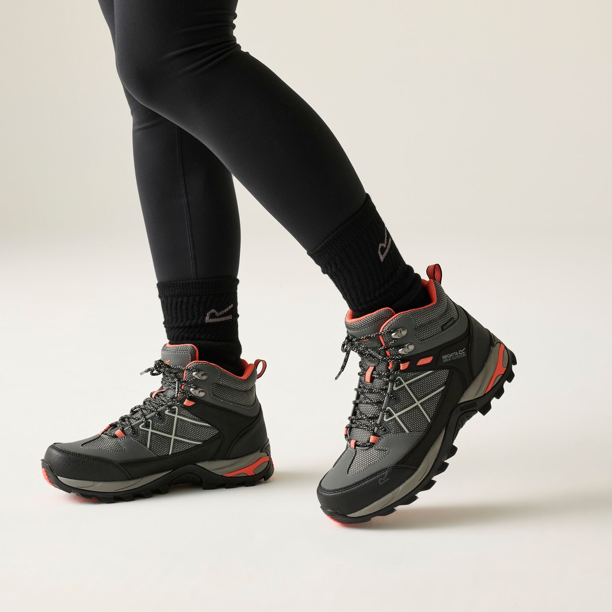 Regatta Buty damskie trekkingowe z membraną Samaris III Pomarańczowo-szare